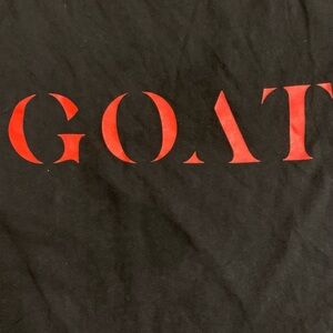 FASHION NOVA “G.O.A.T” BLACK SHORT SLEEVE TEE SHIRT SIZE XL 100% COTTON
